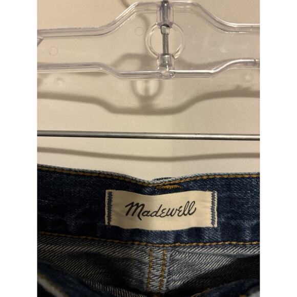 Madewell Denim Mini Skirt 30 Jean Blue Faded Distressed Aline Boho - Picture 5 of 8